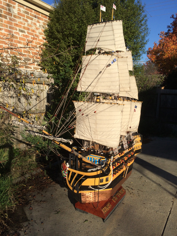 Ship outside in backyard